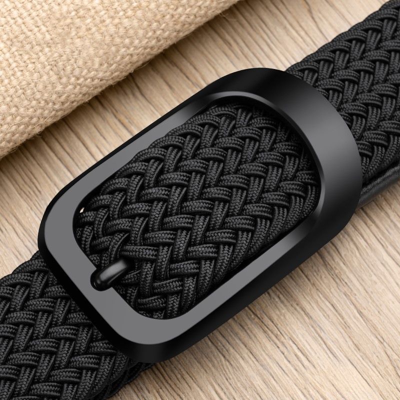 Ceinture cadeau pour petit ami, bracelet en nylon tissé, ceinture élastique en toile non perforée, tendance mode masculine_voghion.com