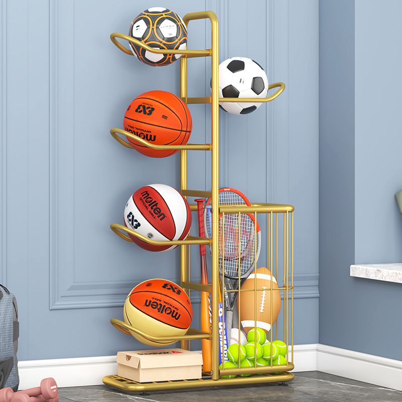 篮球收纳架室内家用足球排球摆放架子羽毛球收纳框儿童球类置物架