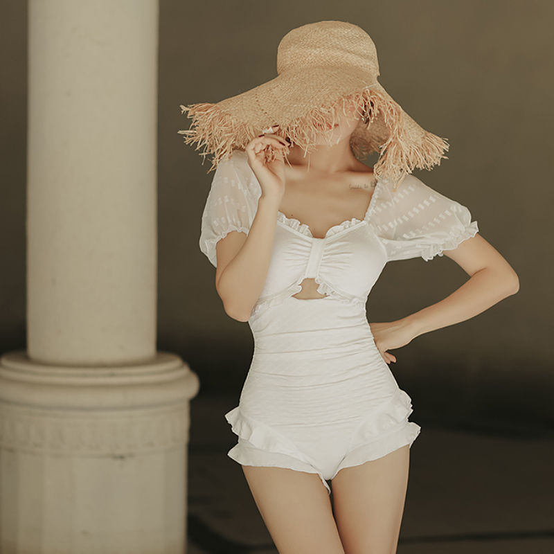 Women's swimsuit 2023 new hot style pure lust wind covers the belly, looks slim and small breasts gathered, high-end fashion hot spring