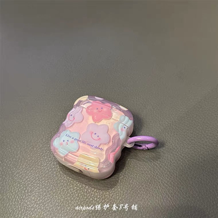 果冻笑脸星星苹果无线蓝牙airpods pro2代耳机保护套1代2代3代壳