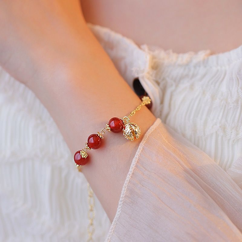 New Chinese style bracelet women's ancient style super fairy bell  new hot style ins high-value white student girlfriends