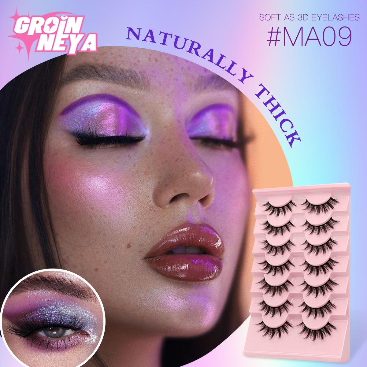 Taino Girls Mixed Blood Little Devil Comic Whole Hard Stem Eye False Eyelash Thick and Long_voghion.com