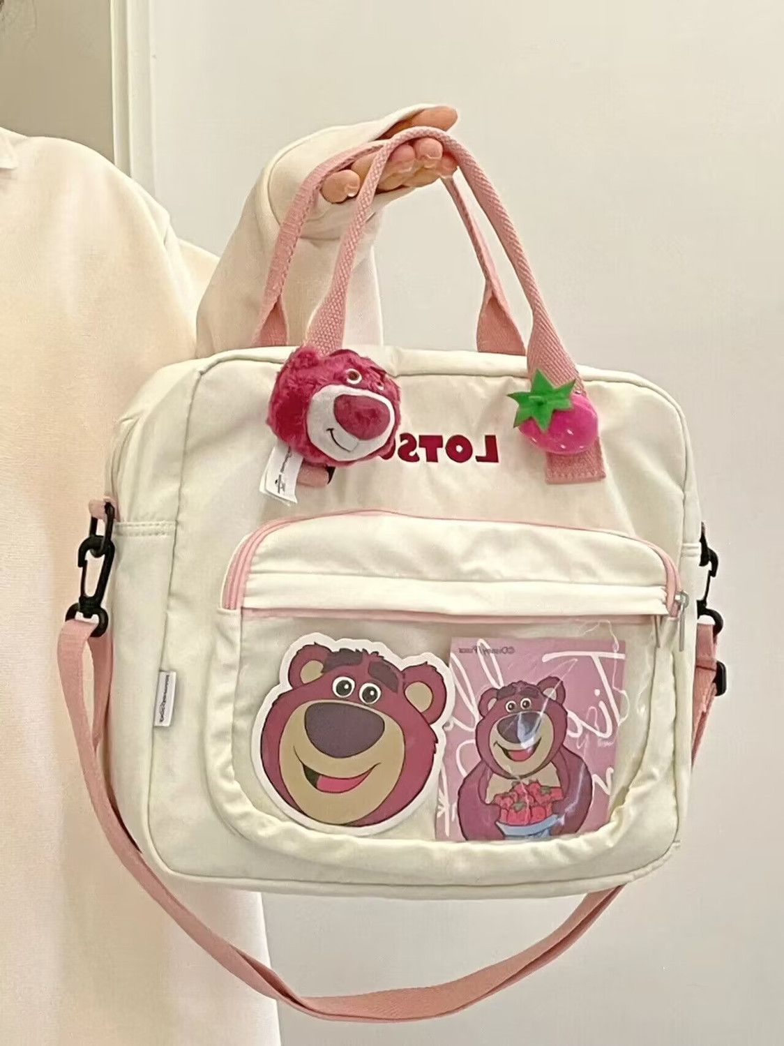 New Japanese large-capacity girls schoolbag ins cute students in class soft girl shoulder bag portable Messenger bag tide