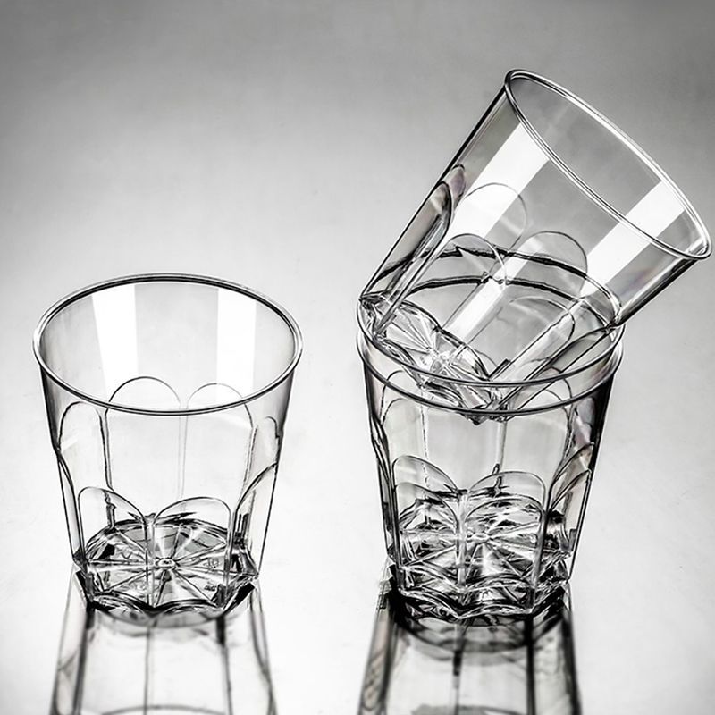 一次性杯子试饮杯硬质塑料酒杯定制高级航空杯透明硬杯一整箱批发