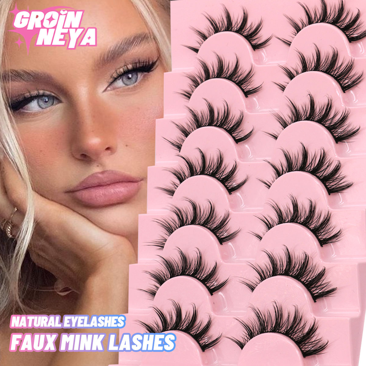 Taino Girls Mixed Blood Little Devil Comic Whole Hard Stem Eye False Eyelash Thick and Long_voghion.com