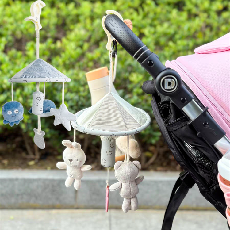 新生儿婴儿床铃宝宝0-1车载汽车挂件风铃摇铃悬挂安玩偶毛绒玩具