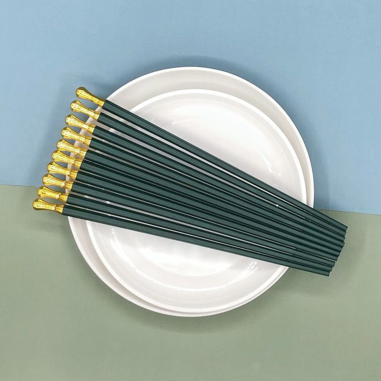 筷子家用高档耐高温防霉防滑不发霉轻奢风抗菌网红合金筷家庭餐具