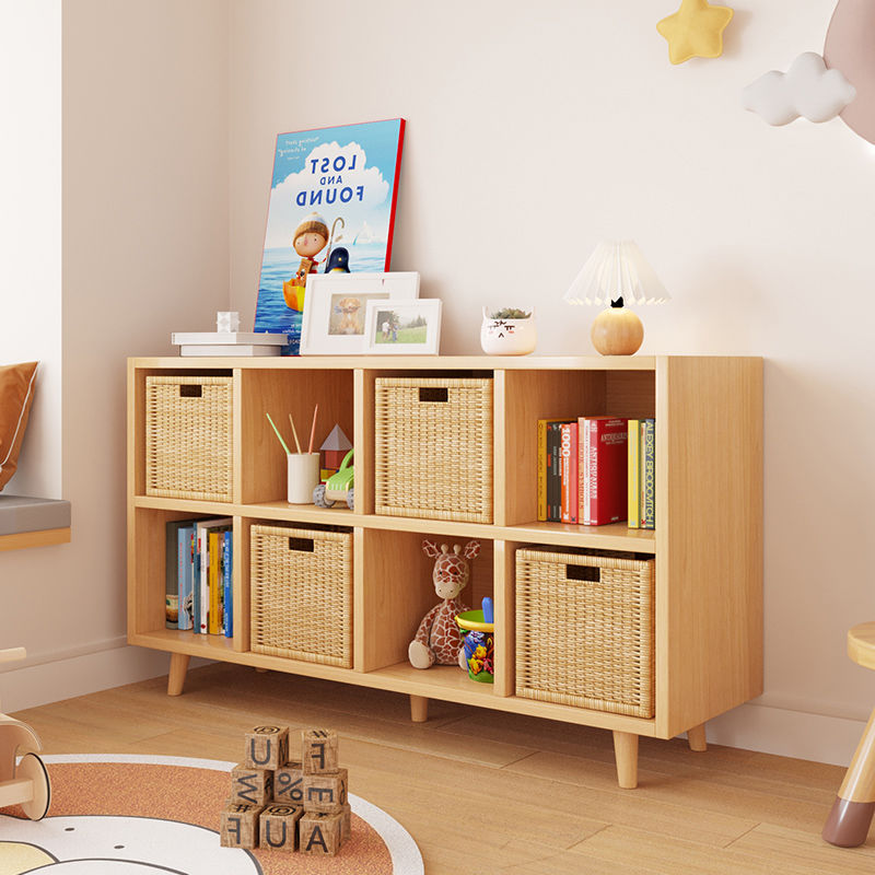 书架落地儿童书柜客厅置物架绘本架家用储物柜阅读架简易收纳柜子