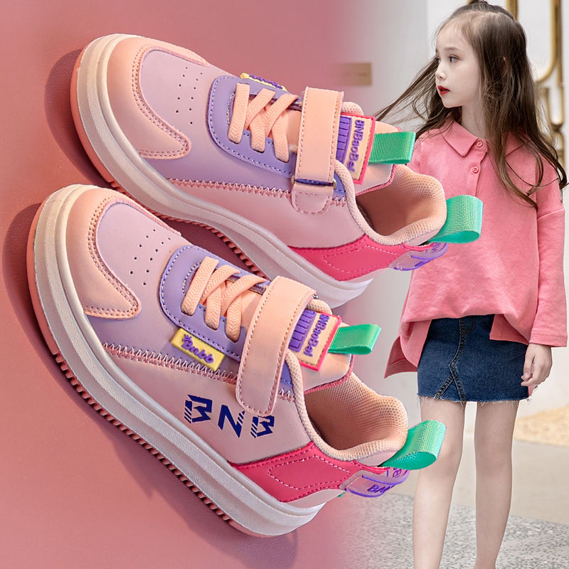 女童鞋子板鞋2023春秋新款正品儿童百搭单鞋小女孩爆款软底运动鞋