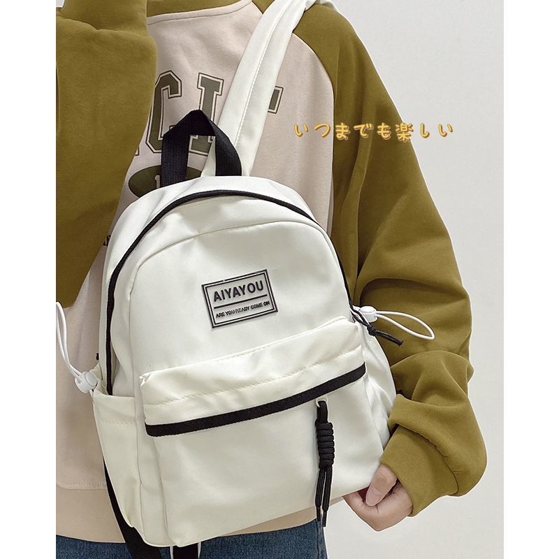 Japanese small fresh color hit mini backpack female ins original lightweight backpack junior high school students Korean version simple schoolbag