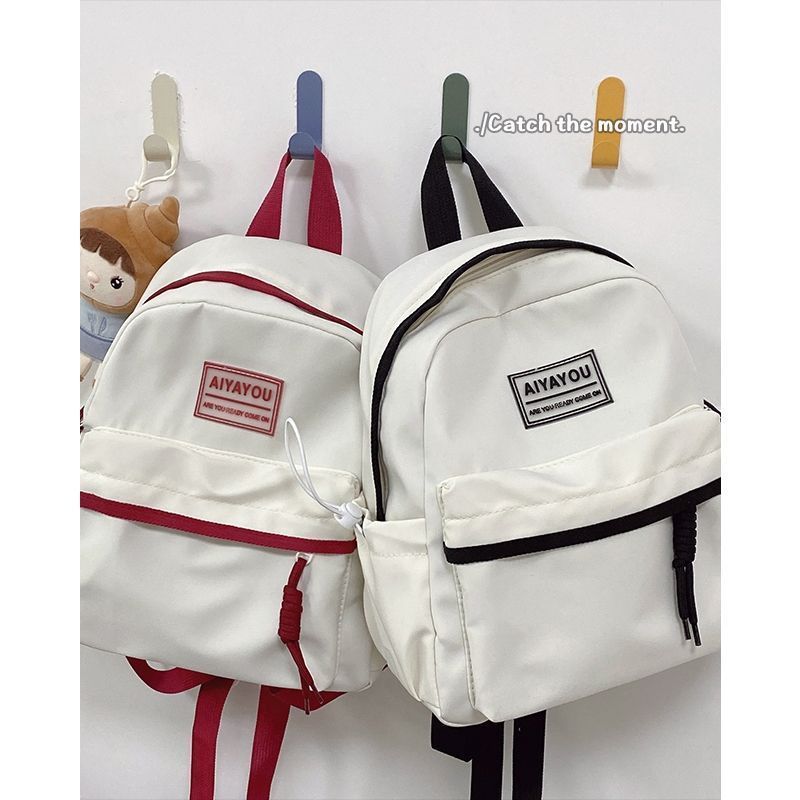 Japanese small fresh color hit mini backpack female ins original lightweight backpack junior high school students Korean version simple schoolbag