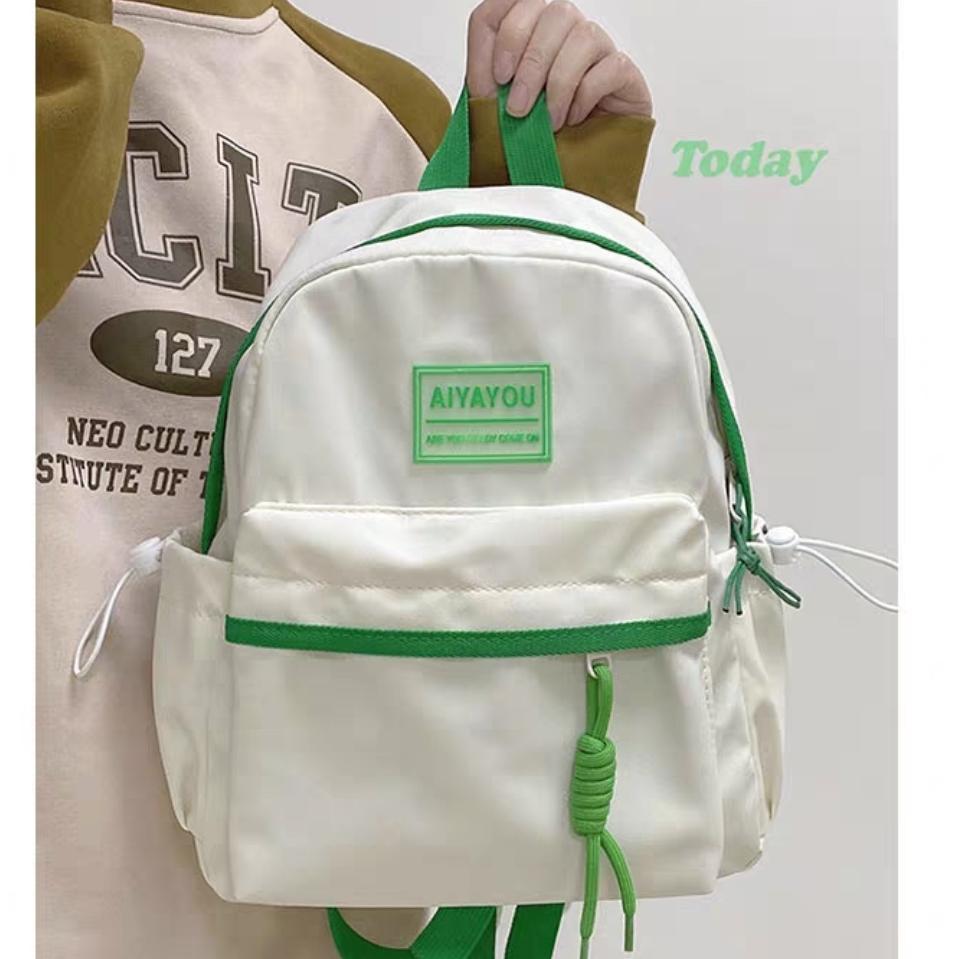 Japanese small fresh color hit mini backpack female ins original lightweight backpack junior high school students Korean version simple schoolbag