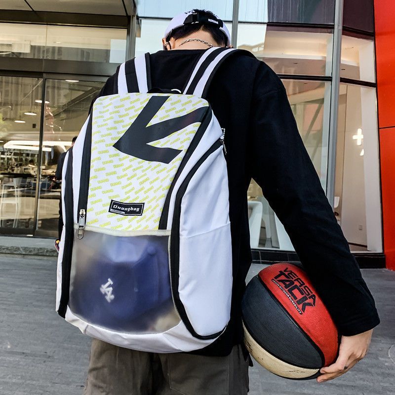 潮酷双肩包男大容量运动篮球包个性反光男士背包大学生高中生书包