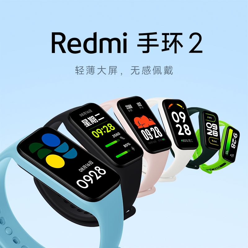 Xiaomi/Xiaomi Redmi Bracelet 2 Sports Bracelet Blood Oxygen All-Day Monitoring Abnormal Reminder Colorful Dial