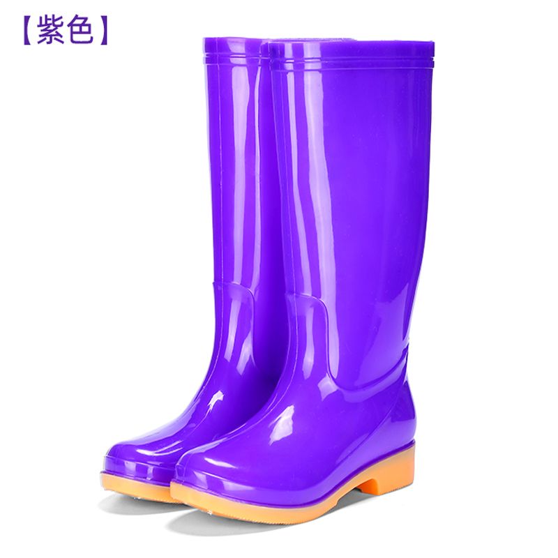水鞋女长筒女士雨鞋女高筒防滑防水雨天鞋加厚新款雨靴女士鞋中筒