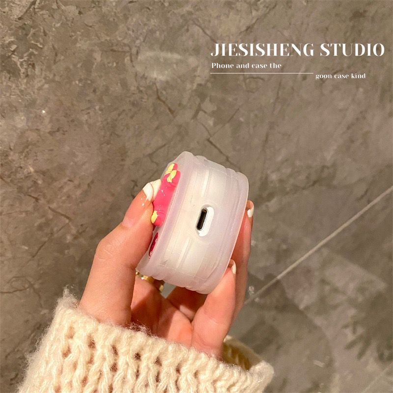 ins草莓熊airpods3保护套airpodspro软壳苹果蓝牙耳机airpodpro