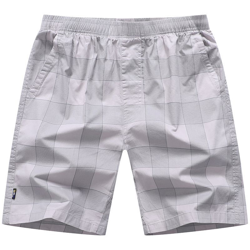 Men's summer shorts wear pure cotton home five-point pants beach pants loose plus fat tide thin breathable