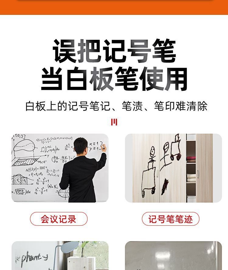 学习桌面笔印清洁剂强力去污塑料课桌椅书桌木家具擦水彩笔迹清洗