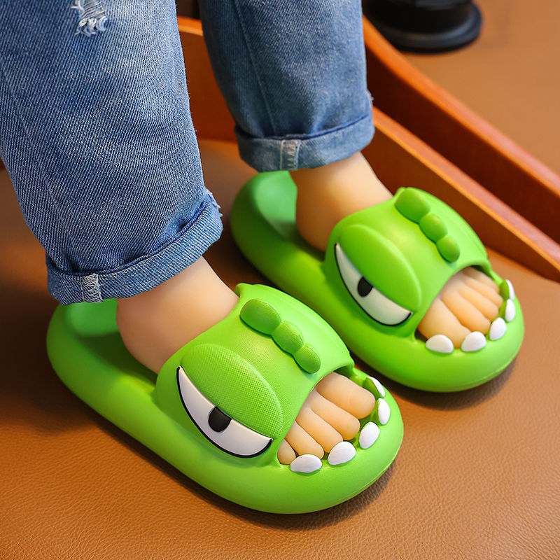 Children's sandals for boys and girls in summer cute dinosaur Baotou indoor and outdoor wear children's baby home parent-child slippers