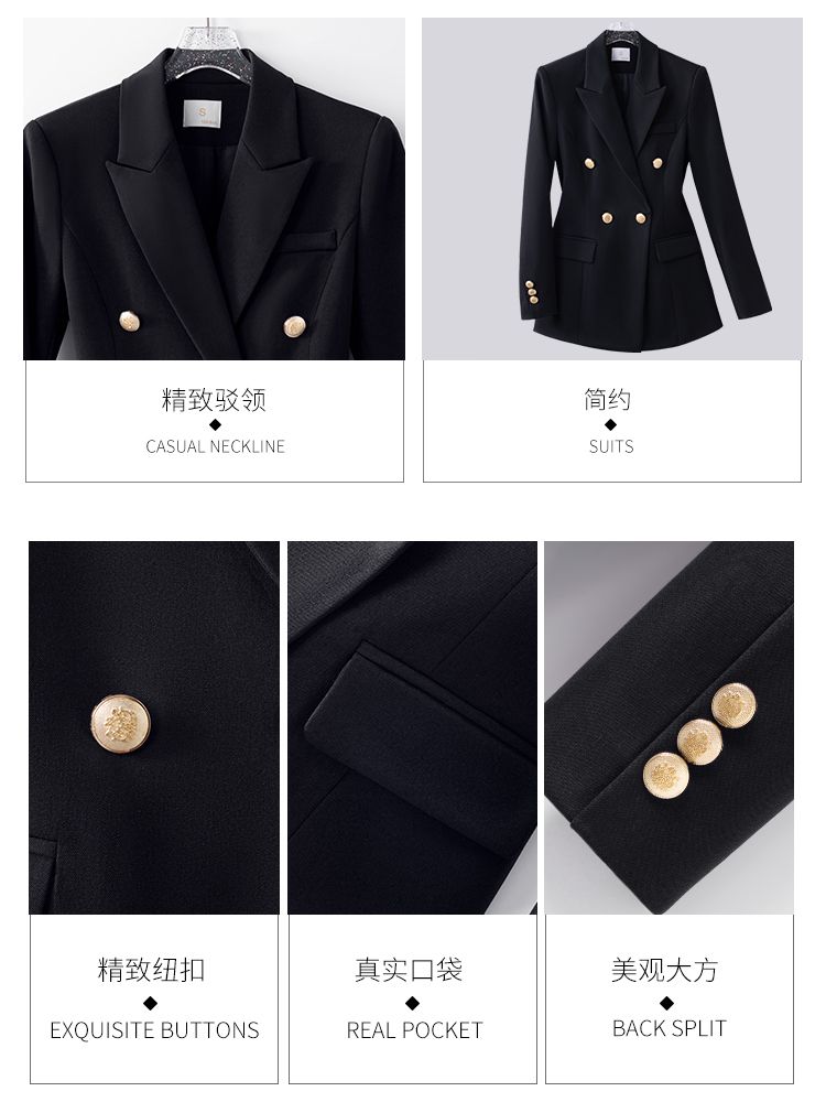 Formal women's suits, college student civil servant interview work clothes, spring and autumn new professional suits, high-end suits