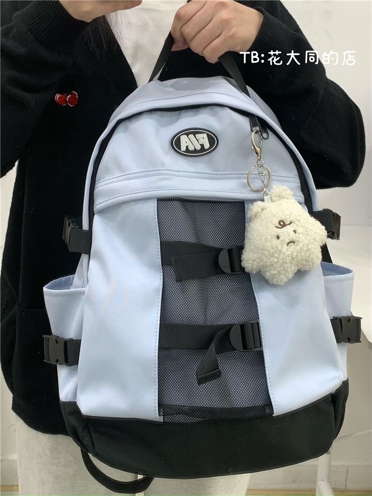 書包女大學生韓版ins潮休閒大容量高中學生初中生雙肩包旅行背包