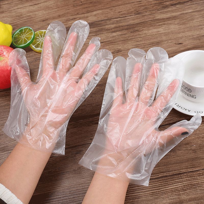 一次性手套薄膜加厚批发餐饮美发透明厨房家防水食品级100装