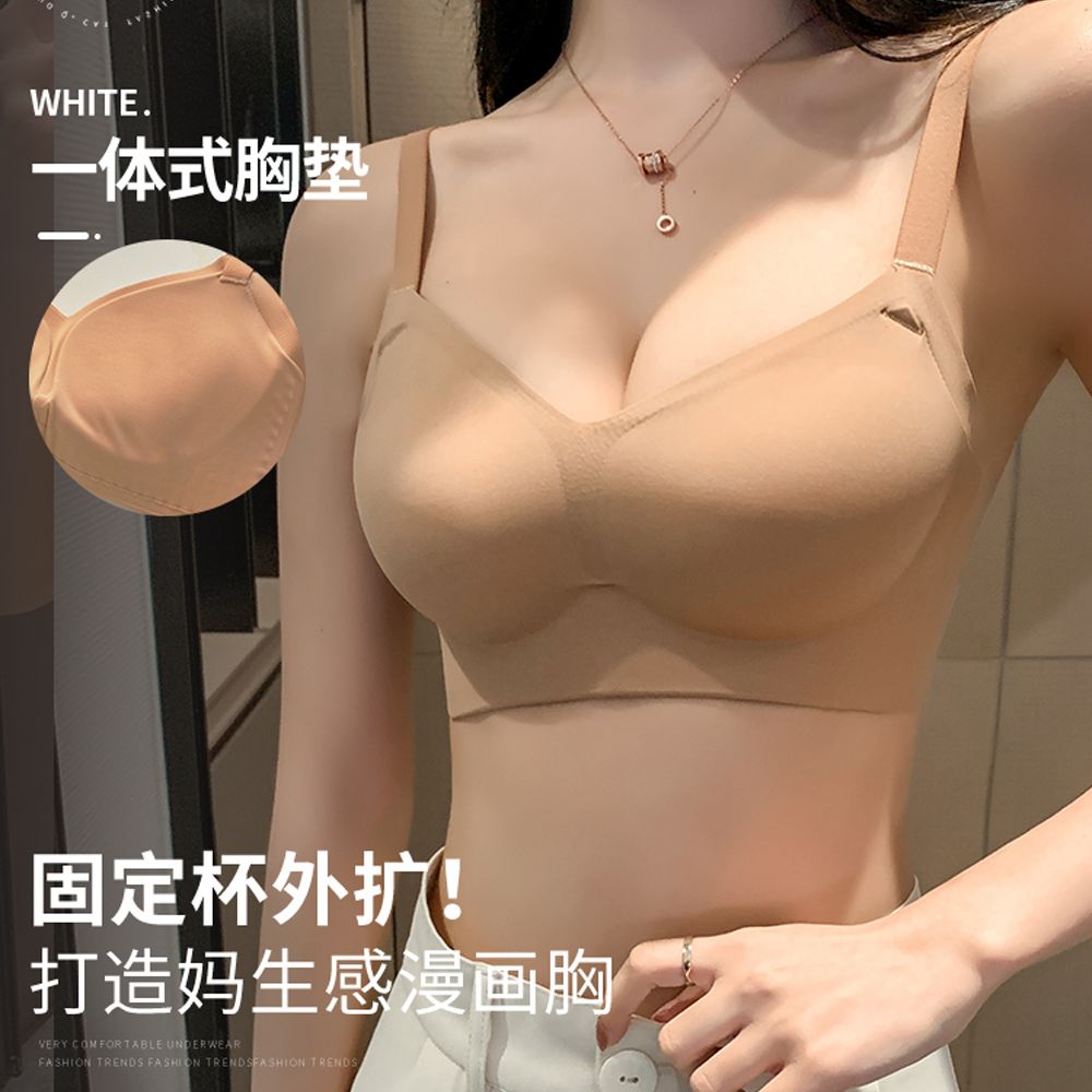 外扩型胸内衣女小胸聚拢防下垂韩国加厚胸大显腰细文胸罩无痕显大