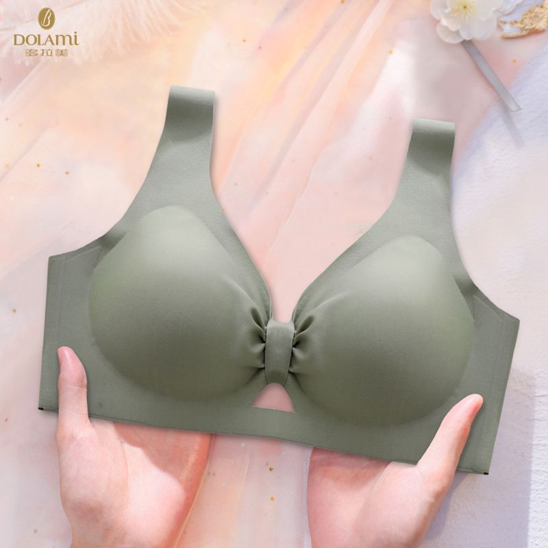 Underwear women's non-steel ring small chest gathered breasts to prevent sagging thick section seamless sports beauty vest style bra