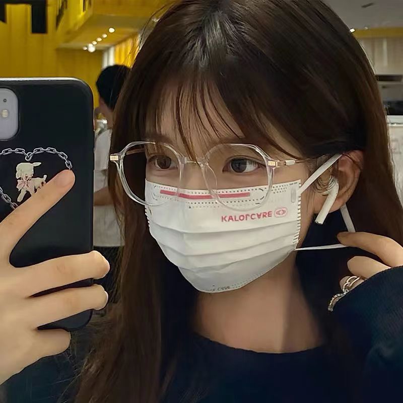 透明框眼鏡女近視可配有度數韓版潮網紅圓臉顯臉小ins風素顏大框