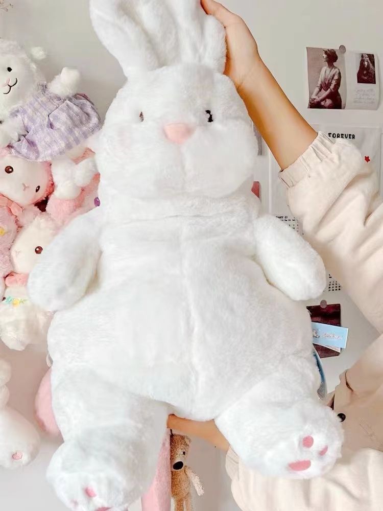 慵懒兔子玩偶大白兔公仔睡觉抱枕毛绒玩具娃娃生日礼物吉祥物新年