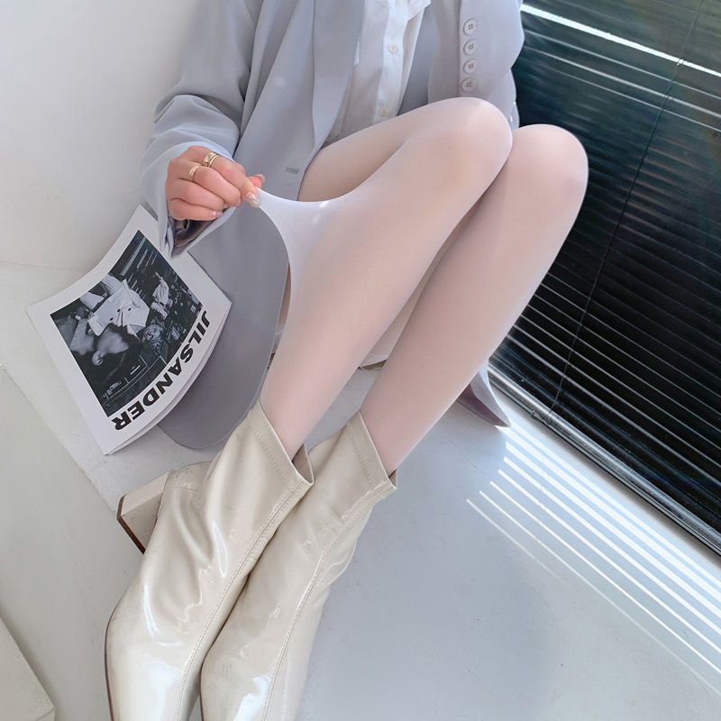 纯欲甜美日系纯白色丝袜女超薄款夏季防勾丝灰色连裤袜奶白任意剪