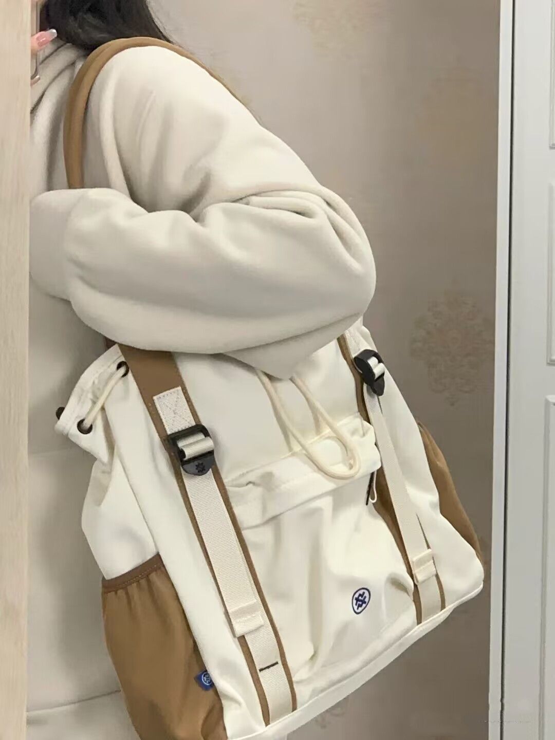 大容量手提单肩包女大学生上课通勤斜挎包 电脑包包托特包