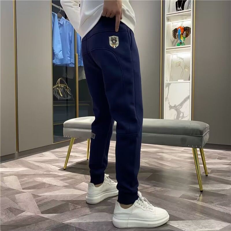 Spring and summer  new stretch casual pants men's sports pants large size slim fashion versatile long pants with leggings