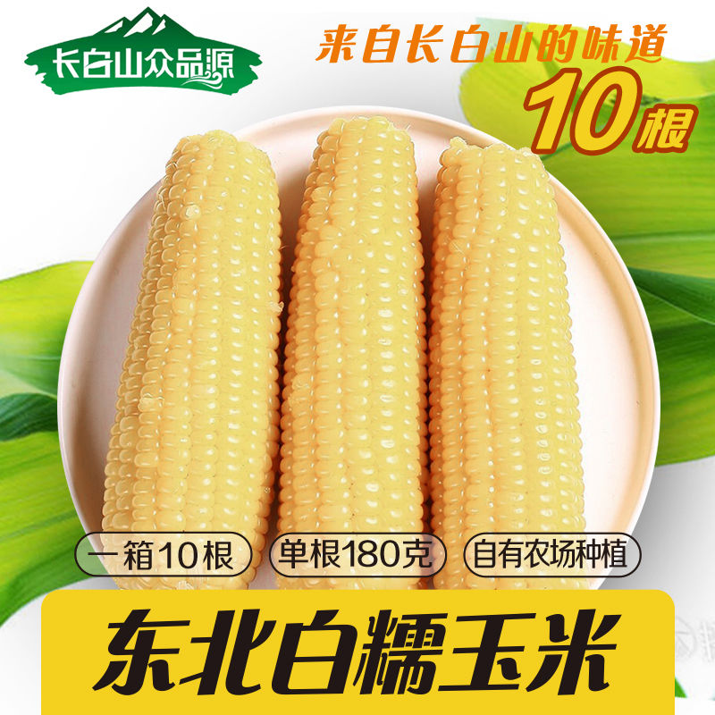 长白山白糯玉米10根0添加自有农场低卡真空包装罐头【10天内发货】