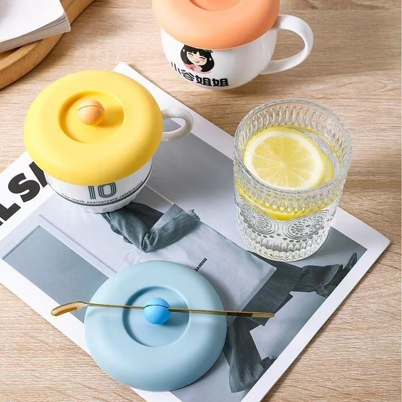 硅胶杯盖食品级杯子盖通用马克杯杯盖单卖水杯盖子防尘杯子硅胶盖