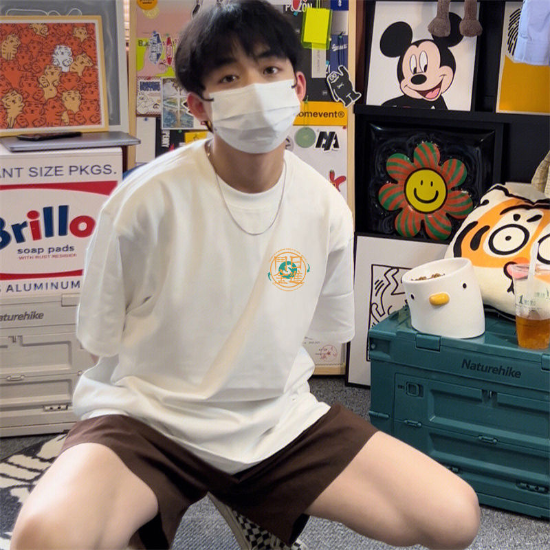 短袖T恤男夏季新款港風vintage字母潮牌體恤潮ins寬鬆韓版上衣服