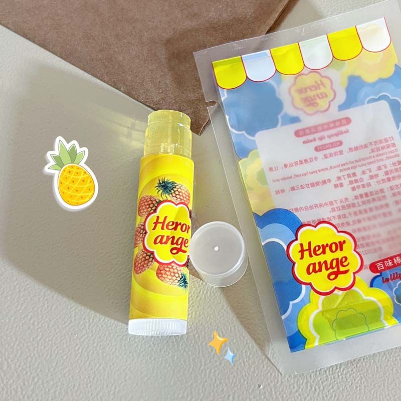 菠蘿味滋潤唇膏可樂味椰奶味保濕補水果味唇膜防乾裂唇部修護學生