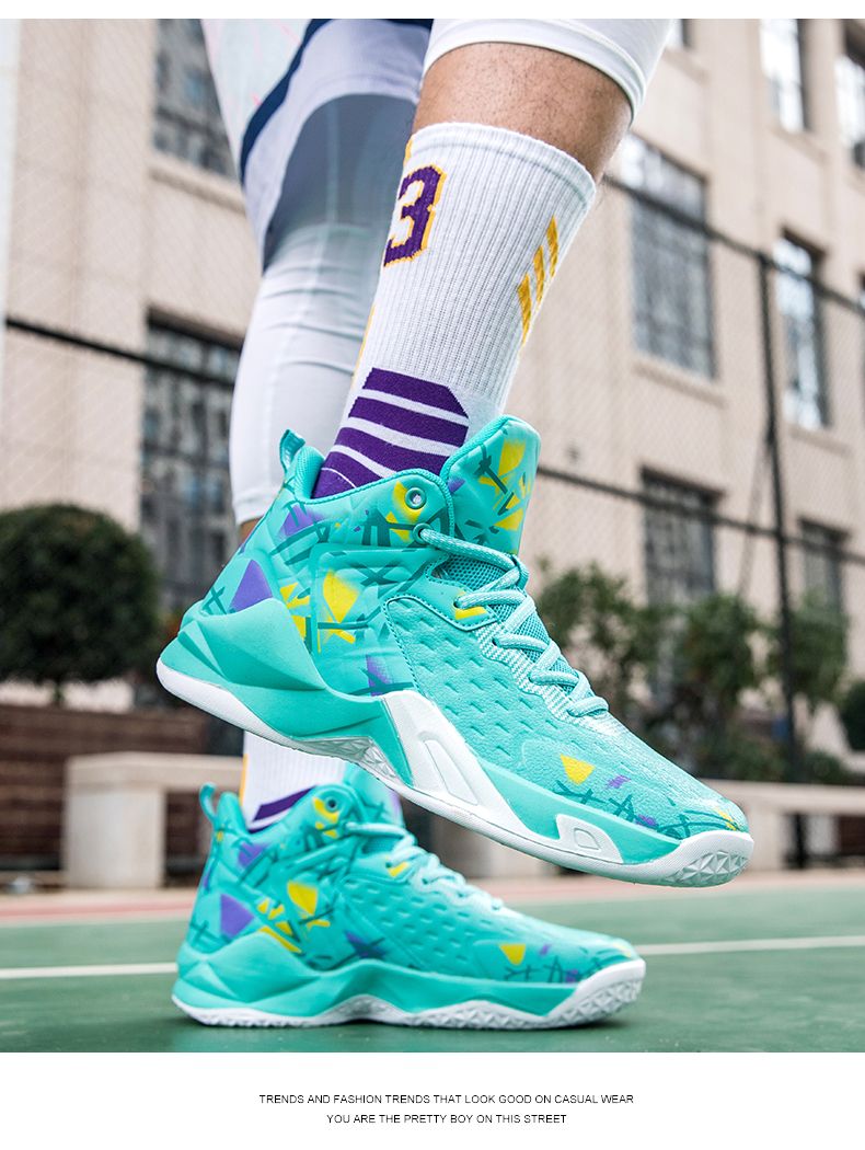 High elastic and super loud basketball shoes for men, high top carbon board technology boots, professional cushioning_voghion.com