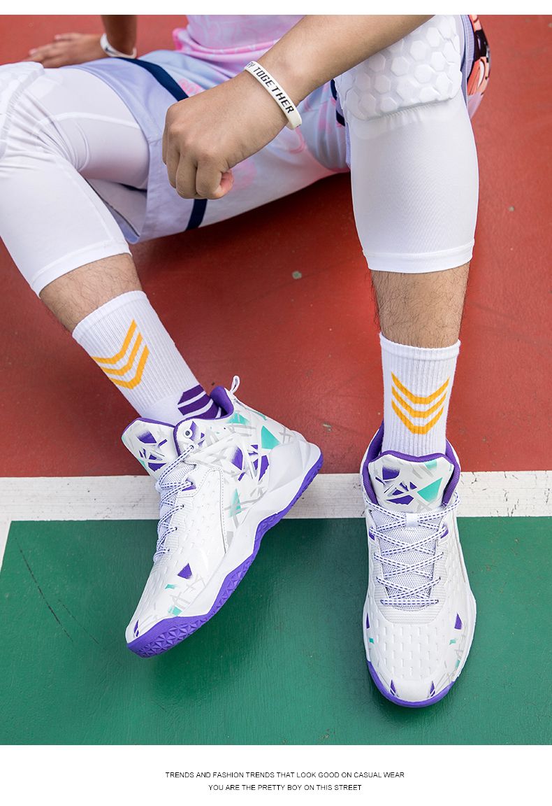 High elastic and super loud basketball shoes for men, high top carbon board technology boots, professional cushioning_voghion.com