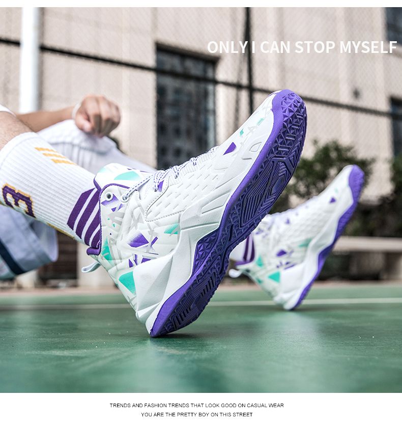 High elastic and super loud basketball shoes for men, high top carbon board technology boots, professional cushioning_voghion.com