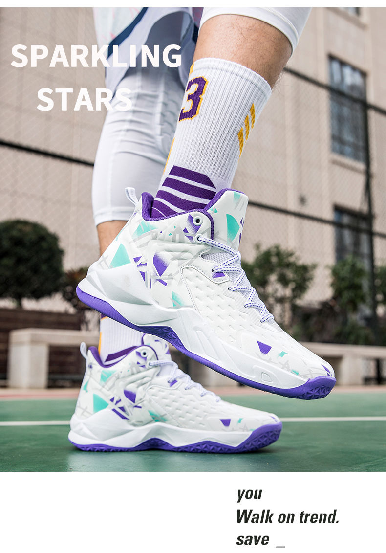 High elastic and super loud basketball shoes for men, high top carbon board technology boots, professional cushioning_voghion.com