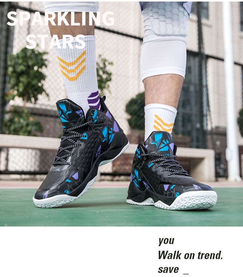 High elastic and super loud basketball shoes for men, high top carbon board technology boots, professional cushioning_voghion.com