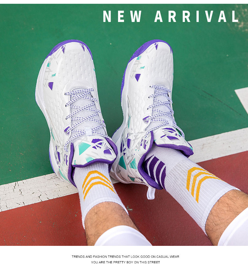 High elastic and super loud basketball shoes for men, high top carbon board technology boots, professional cushioning_voghion.com