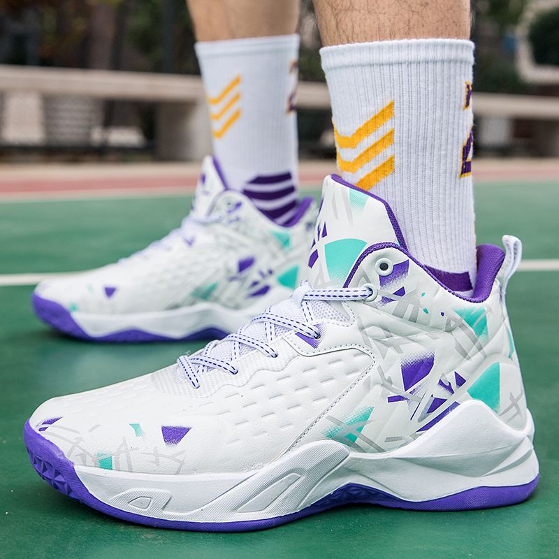 High elastic and super loud basketball shoes for men, high top carbon board technology boots, professional cushioning_voghion.com