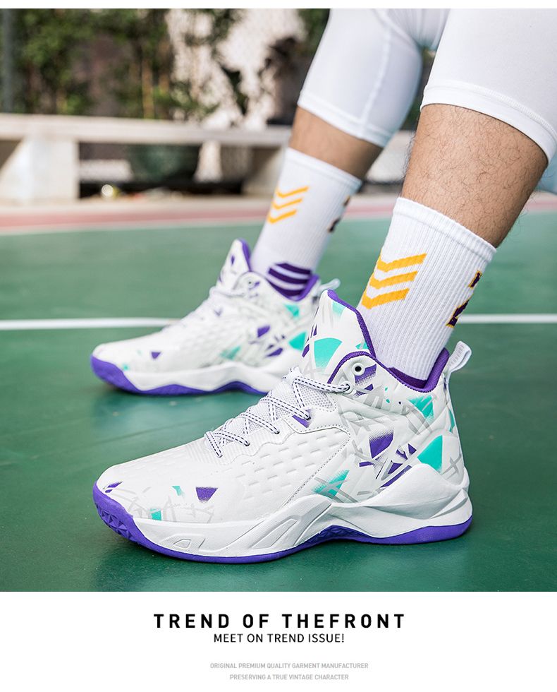 High elastic and super loud basketball shoes for men, high top carbon board technology boots, professional cushioning_voghion.com