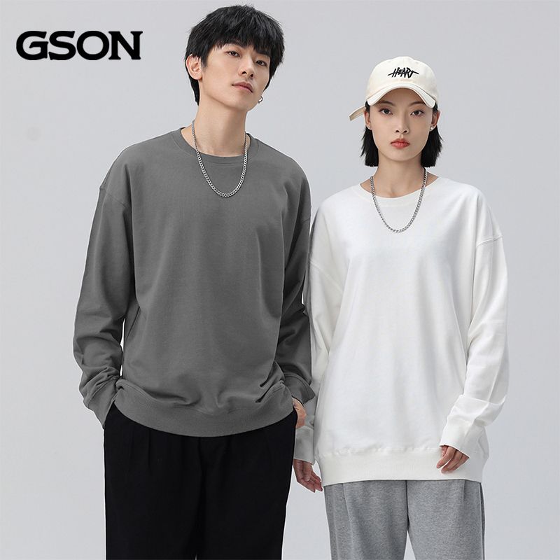 品牌GSON圓領衛衣男秋天新款潮牌時尚上衣情侶款百搭休閒