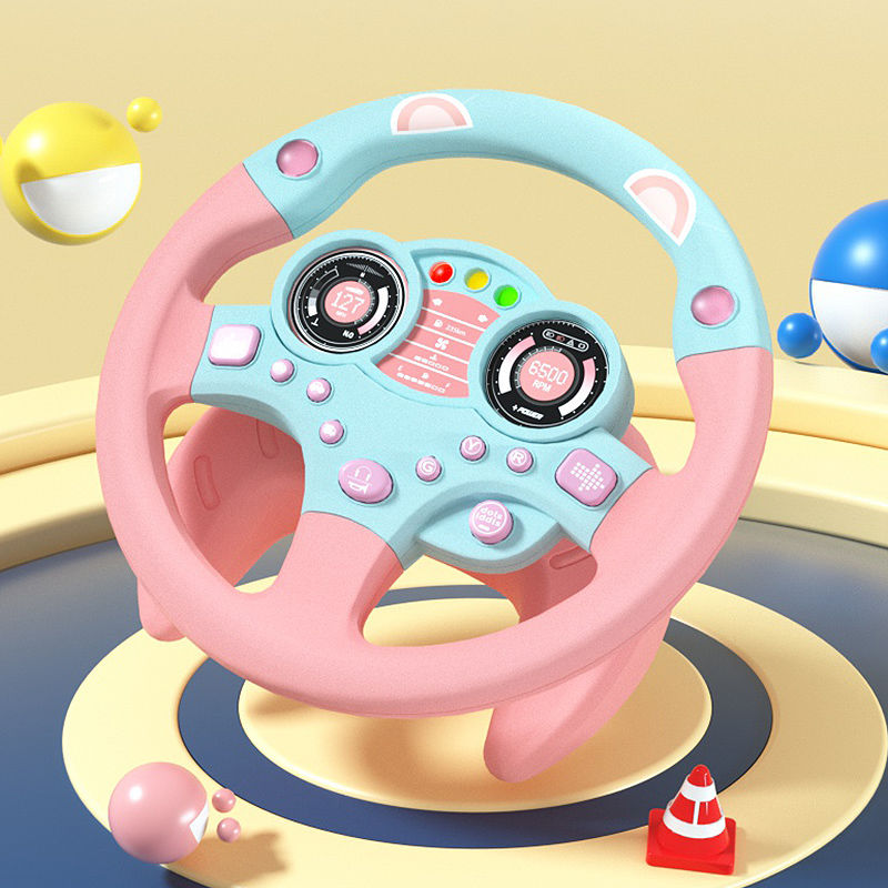儿童方向盘玩具模拟仿真驾驶汽车副驾驶开车载小孩23早教益智宝宝