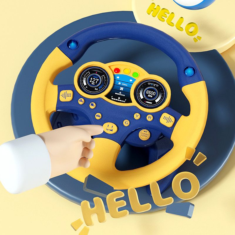 儿童方向盘玩具模拟仿真驾驶汽车副驾驶开车载小孩23早教益智宝宝
