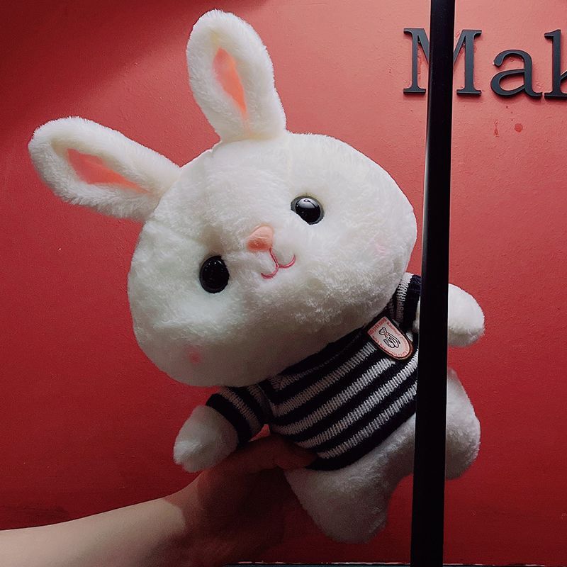 兔年吉祥物公仔小白兔子玩偶毛絨玩具新年礼物布娃娃可爱女孩