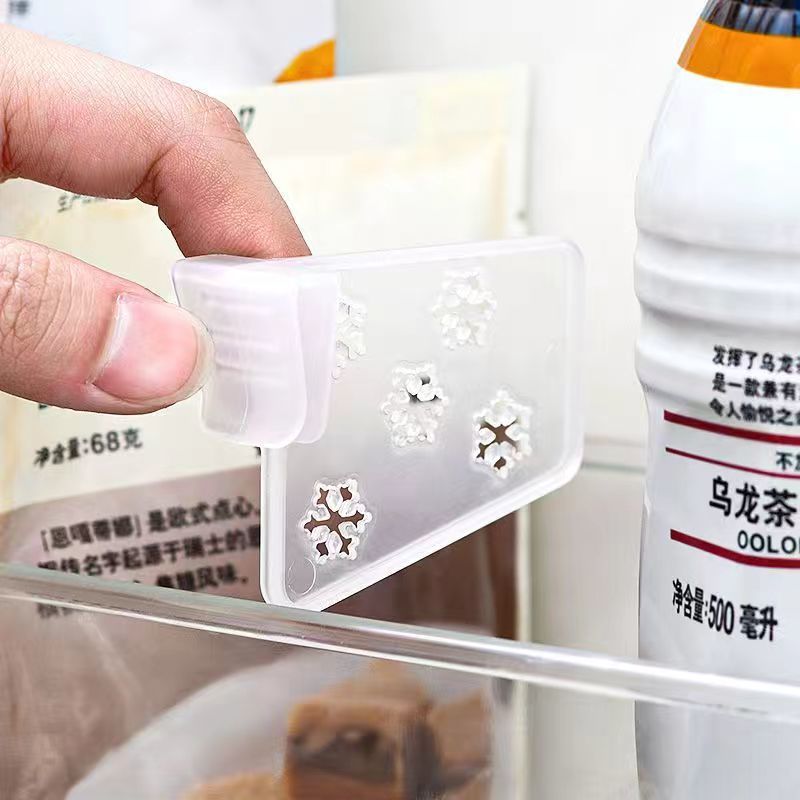 Japanese-style refrigerator inner door divider multi-functional creative storage classification grid shelf bezel fixed buckle